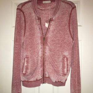 Pink Tye-Dyeish Thin zip up jacket